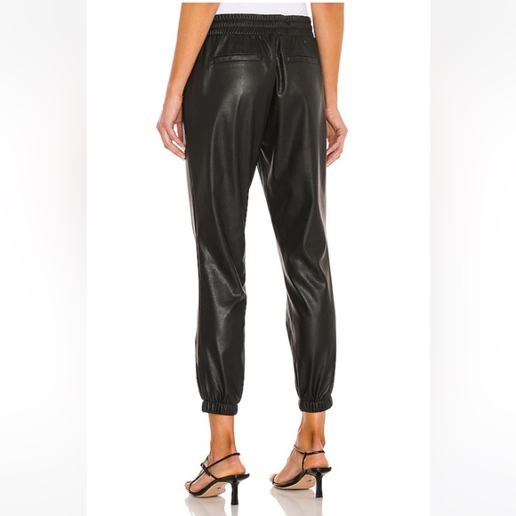 NPhilanthropy brand, bought on Revolve, Pleather Jogger Pants with drawstring - Picture 3 of 4